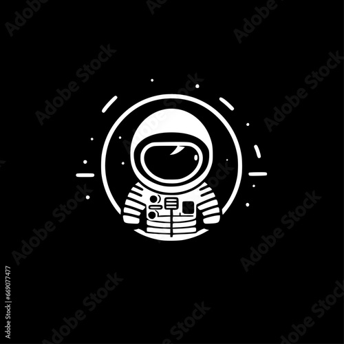 Astronaut | Minimalist and Simple Silhouette - Vector illustration