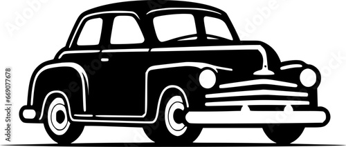 Car - Minimalist and Flat Logo - Vector illustration