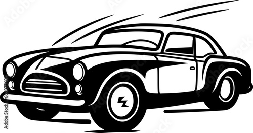 Car - Minimalist and Flat Logo - Vector illustration