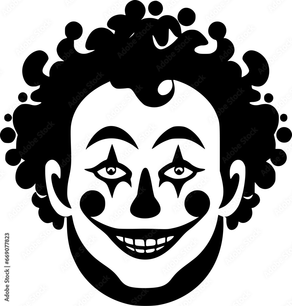 Clown - High Quality Vector Logo - Vector illustration ideal for T-shirt graphic