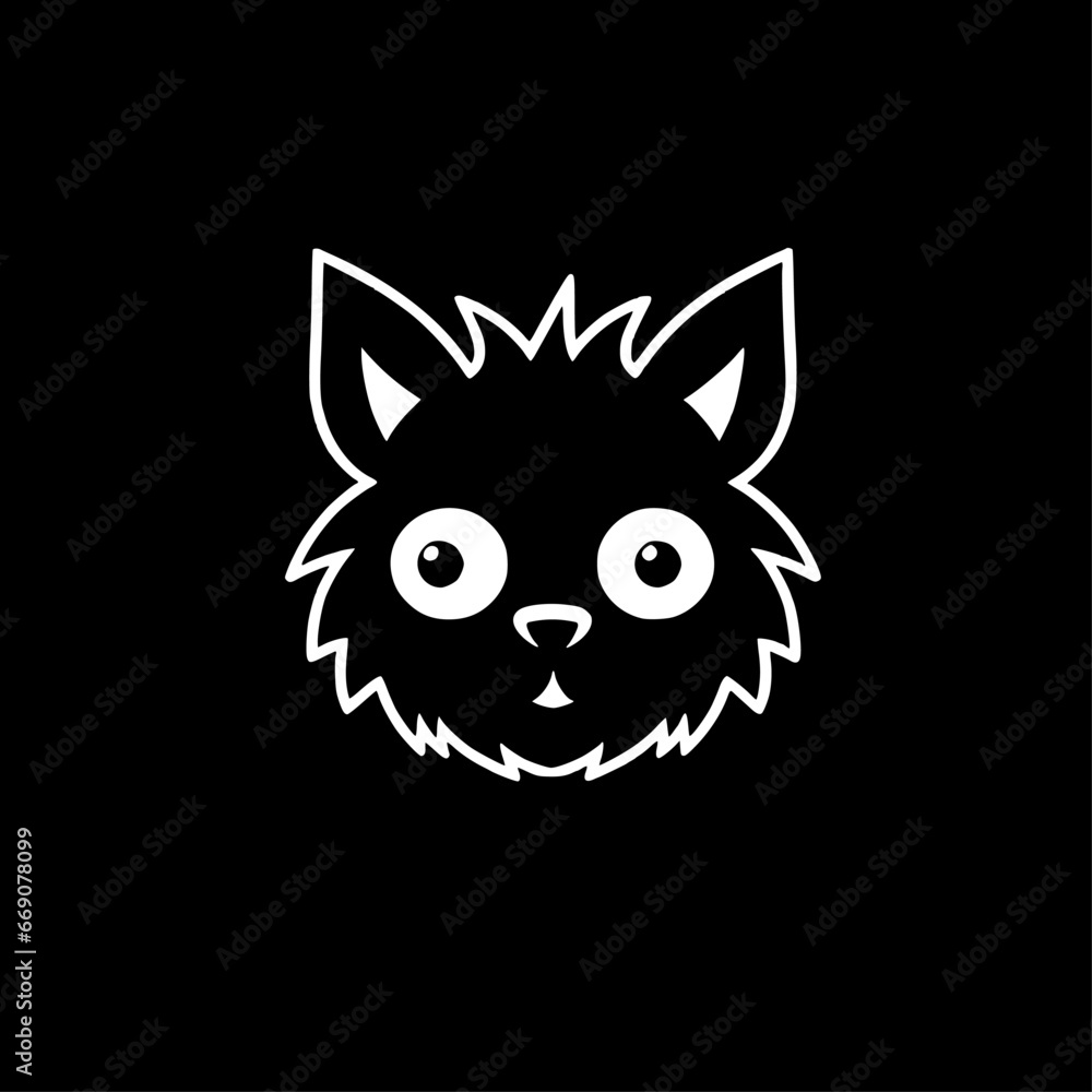 Fototapeta premium Dog - Black and White Isolated Icon - Vector illustration