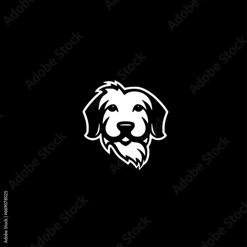 Dog | Black and White Vector illustration