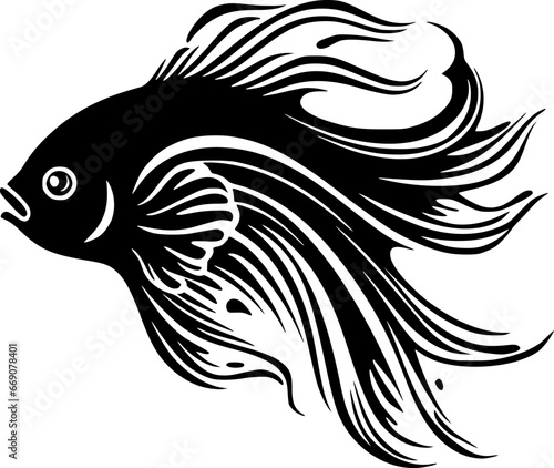 Fish - Minimalist and Flat Logo - Vector illustration