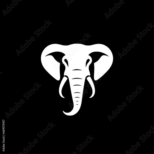 Elephant | Minimalist and Simple Silhouette - Vector illustration