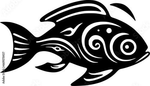 Fish - Minimalist and Flat Logo - Vector illustration