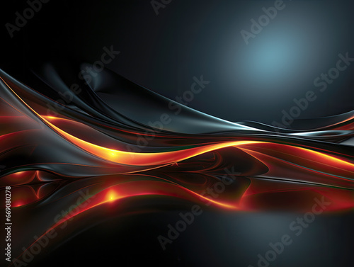 Abstract modern light lines on a black background.