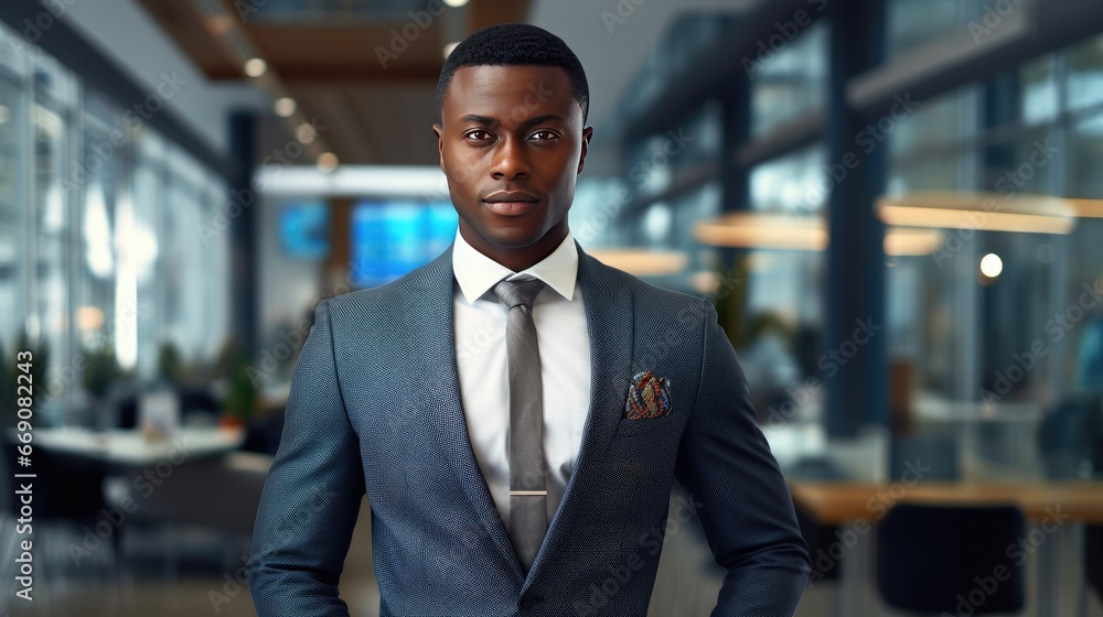 Portrait of a young African American businessman Portrait of a young African American businessman