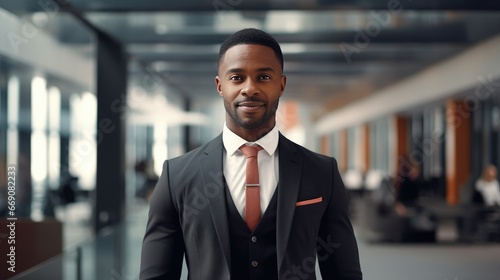 Portrait of a young African American businessman 
