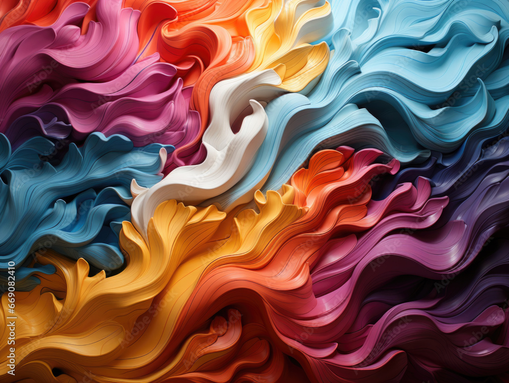 Obraz premium Vibrant colors create a multicolored abstract background.