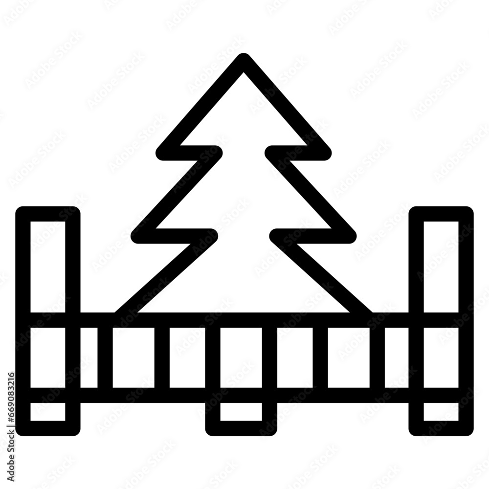 christmas tree line icon christmas tree line icon