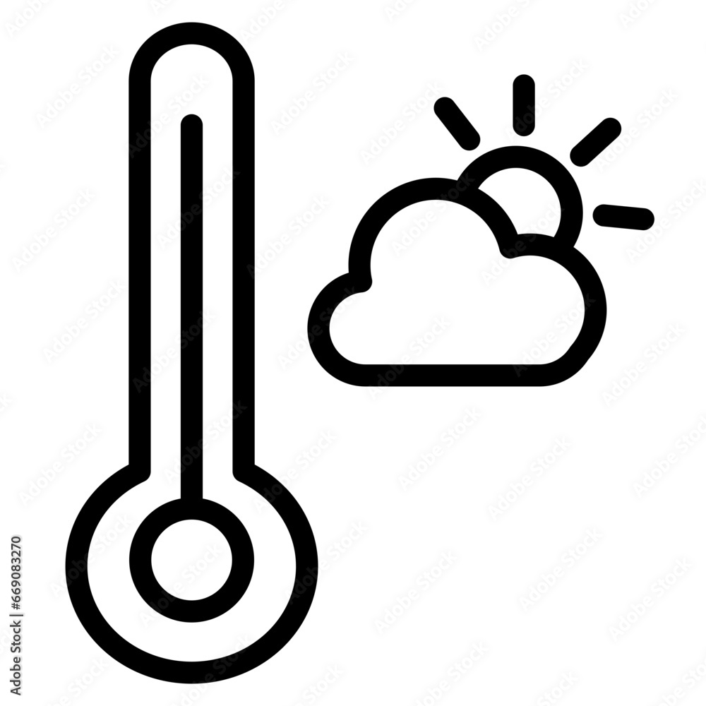 temperature line icon temperature line icon