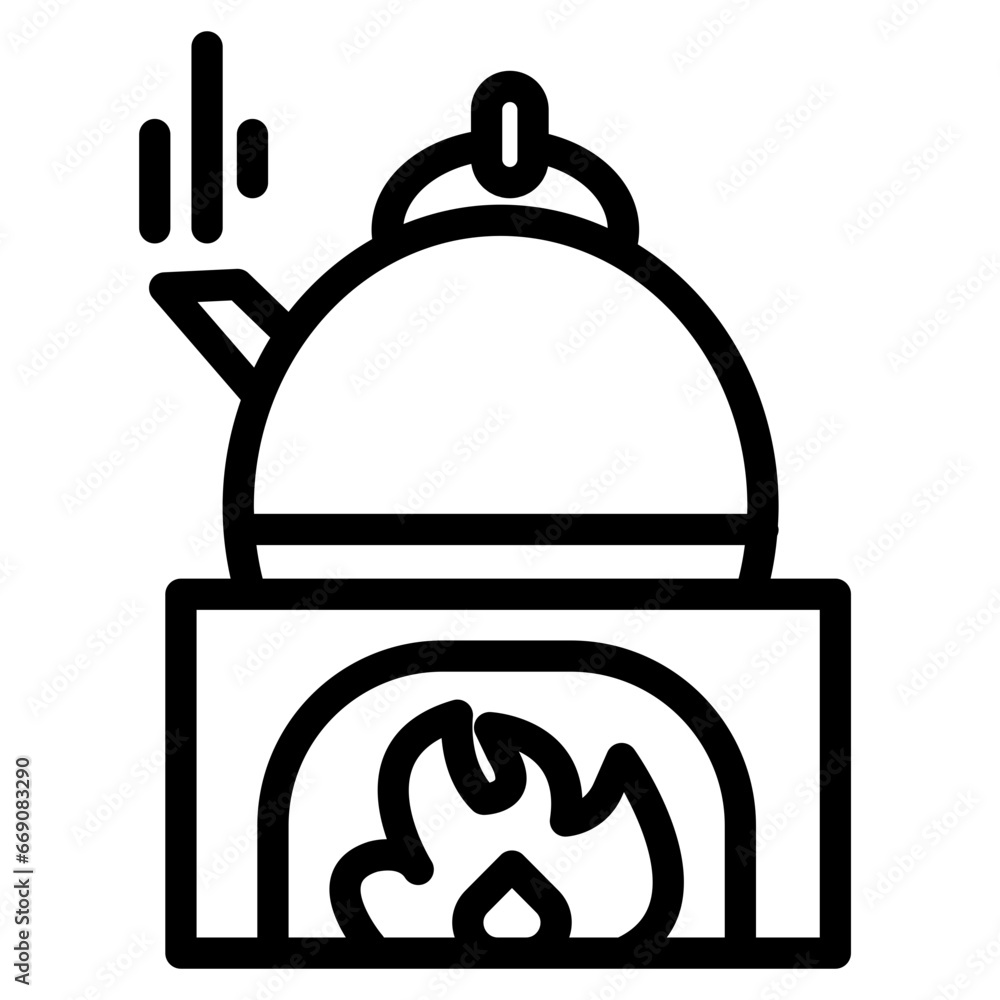 Obraz premium teapot line icon