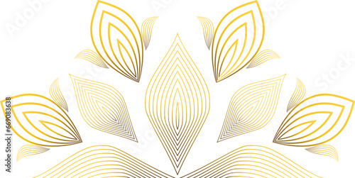 luxury golden flower petal