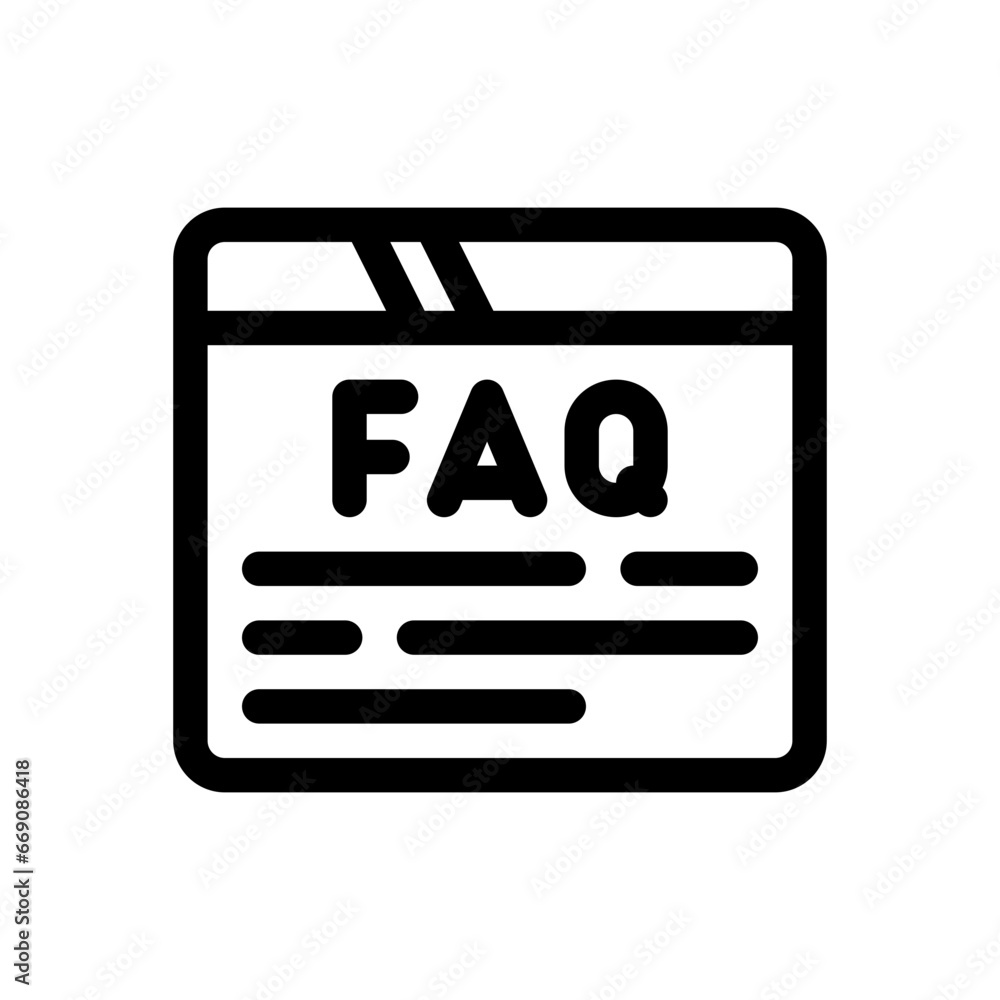 faq line icon faq line icon