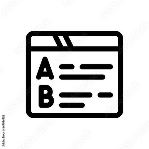 ab testing line icon