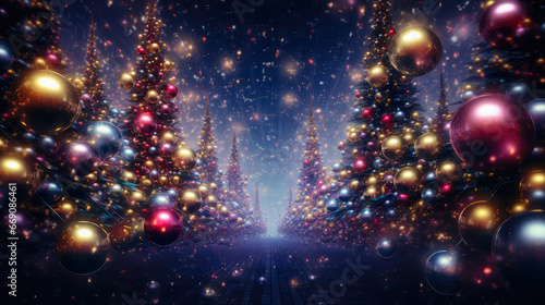 Christmas and New Year Abstract Background 
