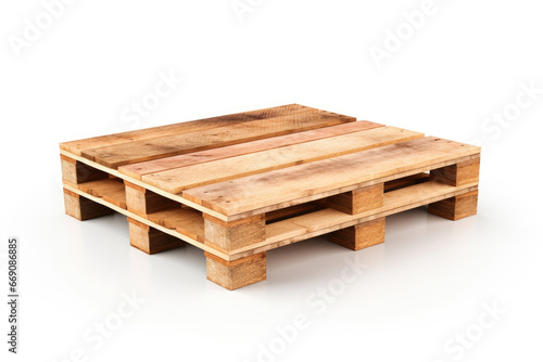 isolated wooden pallets on white background
