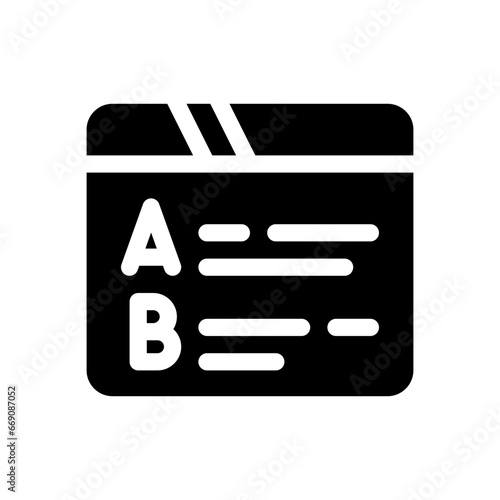 ab testing glyph icon