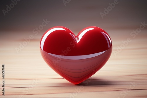 A red heart, a universal emblem of affection and heartfelt emotions