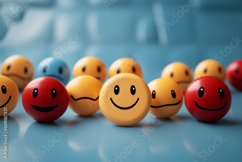 Choosing a smiley face symbolizes increased happiness and mental wellness