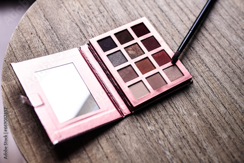 A pallete of eyeshadows