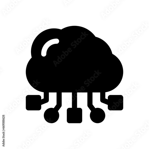 cloud glyph icon