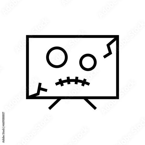 icon zombie tv halloween, Halloween icon, Spooky, Scary, Horor, Simple and Minimalist icon