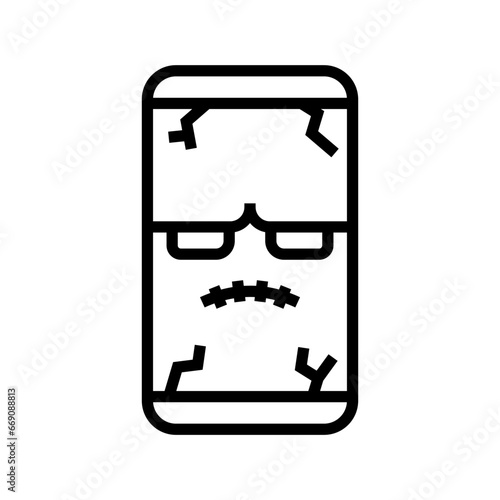 icon zombie phone halloween, Halloween icon, Spooky, Scary, Horor, Simple and Minimalist icon