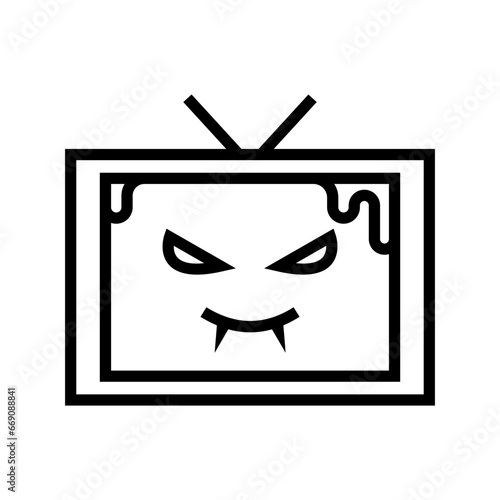 icon zombie tv halloween, Halloween icon, Spooky, Scary, Horor, Simple and Minimalist icon