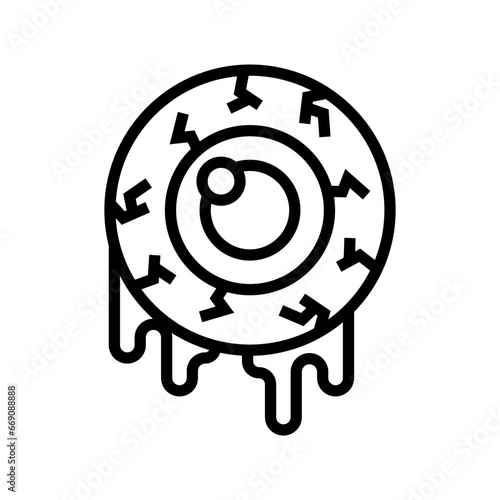icon eyeball zombie halloween, Halloween icon, Spooky, Scary, Horor, Simple and Minimalist icon