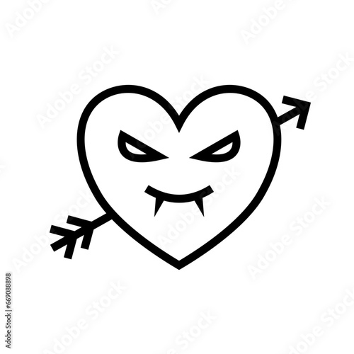 icon devil love halloween, Halloween icon, Spooky, Scary, Horor, Simple and Minimalist icon