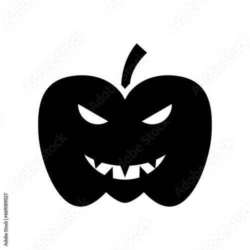 Icon Pumpkin devil monster, Halloween icon, Spooky, Scary, Horor, Simple and Minimalist icon