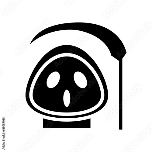 icon grimreaper scream halloween, Halloween icon, Spooky, Scary, Horor, Simple and Minimalist icon