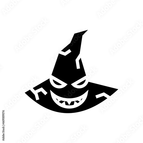 icon devil witch hat halloween, Halloween icon, Spooky, Scary, Horor, Simple and Minimalist icon