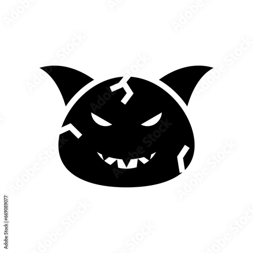 icon devil smile halloween, Halloween icon, Spooky, Scary, Horor, Simple and Minimalist icon
