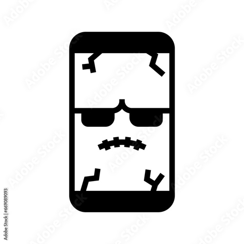 icon zombie phone halloween, Halloween icon, Spooky, Scary, Horor, Simple and Minimalist icon