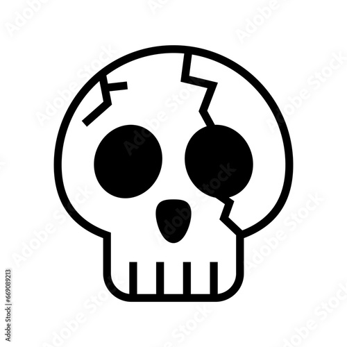 icon skull scream halloween, Halloween icon, Spooky, Scary, Horor, Simple and Minimalist icon