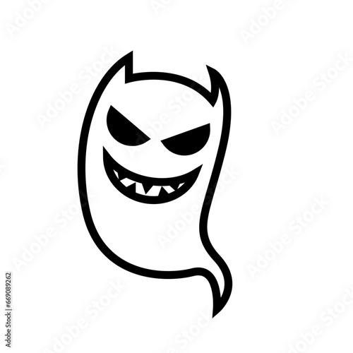 icon ghost boo halloween, Halloween icon, Spooky, Scary, Horor, Simple and Minimalist icon