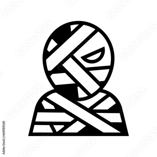 icon mummy halloween, Halloween icon, Spooky, Scary, Horor, Simple and Minimalist icon