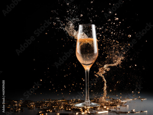 New years eve party new year spark champagne generatieve ai