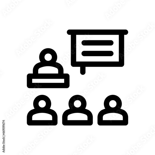 meeting line icon