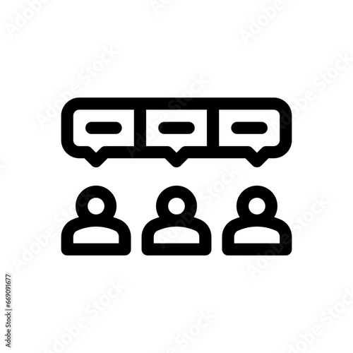 meeting line icon