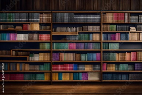 colorful books in library