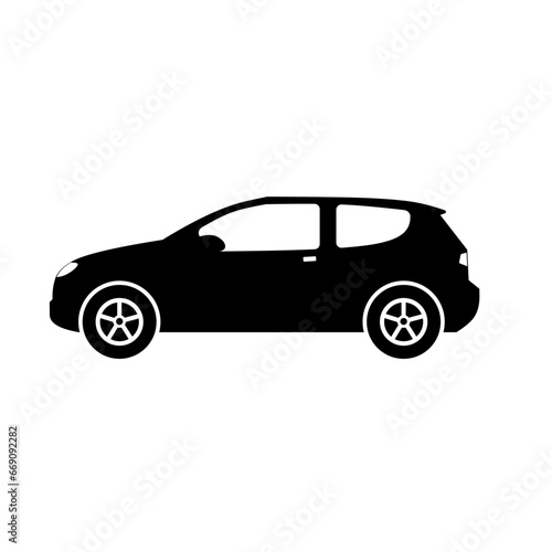 Hatchback car icon vector. Crossover car silhouette for icon  symbol or sign. Hatchback car graphic resource for transportation or automotive