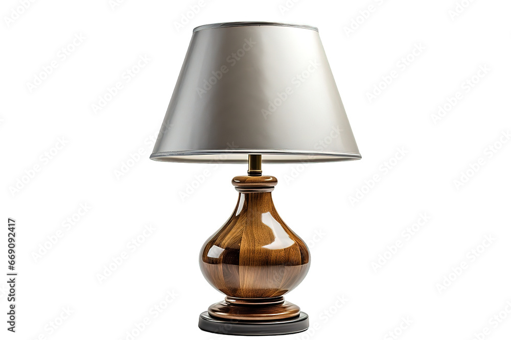 Old table lamp isolated PNG Background. Generative Ai. Old table lamp isolated PNG Background. Generative Ai.