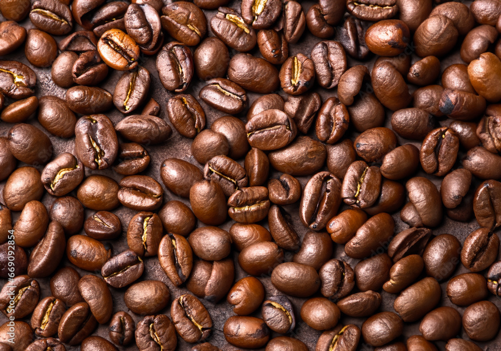 Close up Roasted Coffee beans Close up Roasted Coffee beans