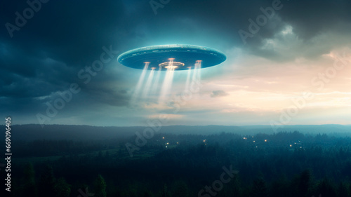 a real photo of a recorded UFO in the sky, a photo of classified documents. Generative AI