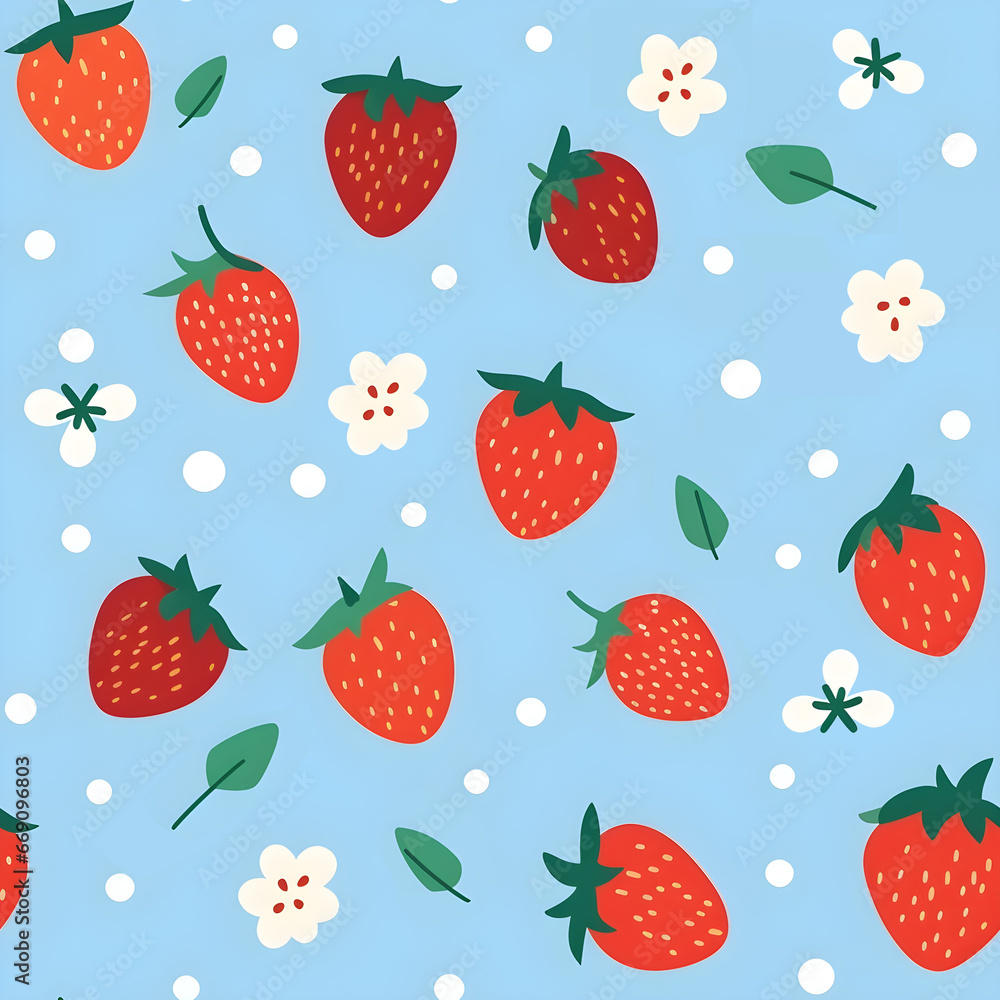 Strawberry pattern, fruits, beautiful, colorful, seamless, background Strawberry pattern, fruits, beautiful, colorful, seamless, background