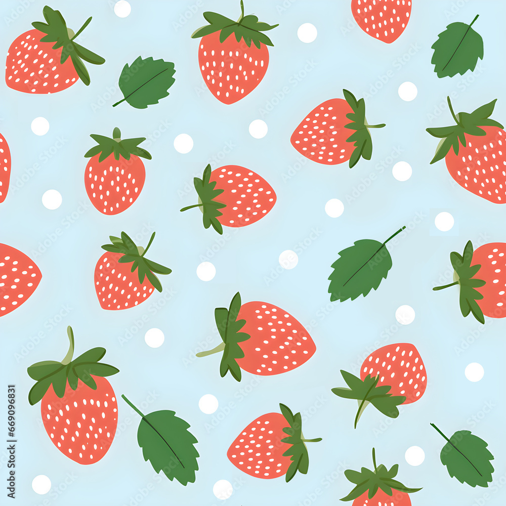 Strawberry pattern, fruits, beautiful, colorful, seamless, background Strawberry pattern, fruits, beautiful, colorful, seamless, background