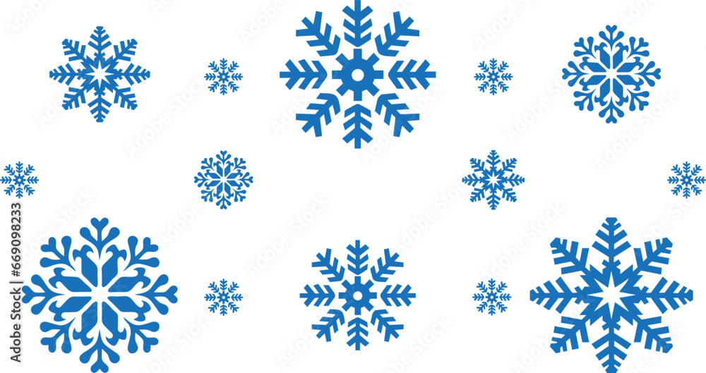 Set of snowflakes on white, Snowflakes pattren Set of snowflakes on white, Snowflakes pattren